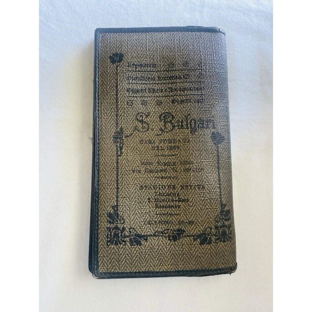 Bulgari Authentic RARE HERITAGE script Bifold Wallet in Canvas and Leather